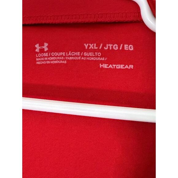 UNDER ARMOR RED LOOSE HEAT GEAR TOP YOUTH XL - Picture 3 of 4